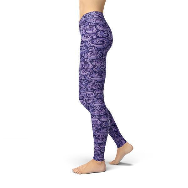 Jean Purple Swirls Leggings – Summer Style Boutique