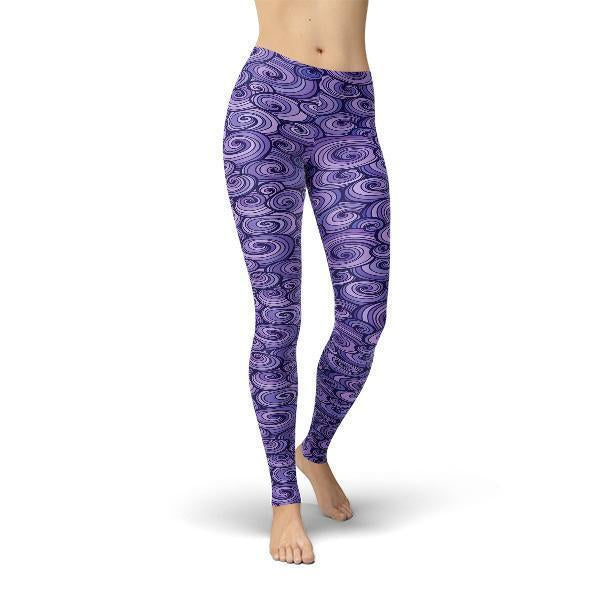 Jean Purple Swirls Leggings – Summer Style Boutique